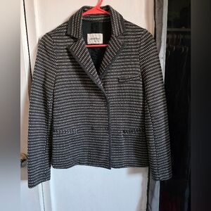 OTTOD AME Black and White Patterned Blazer